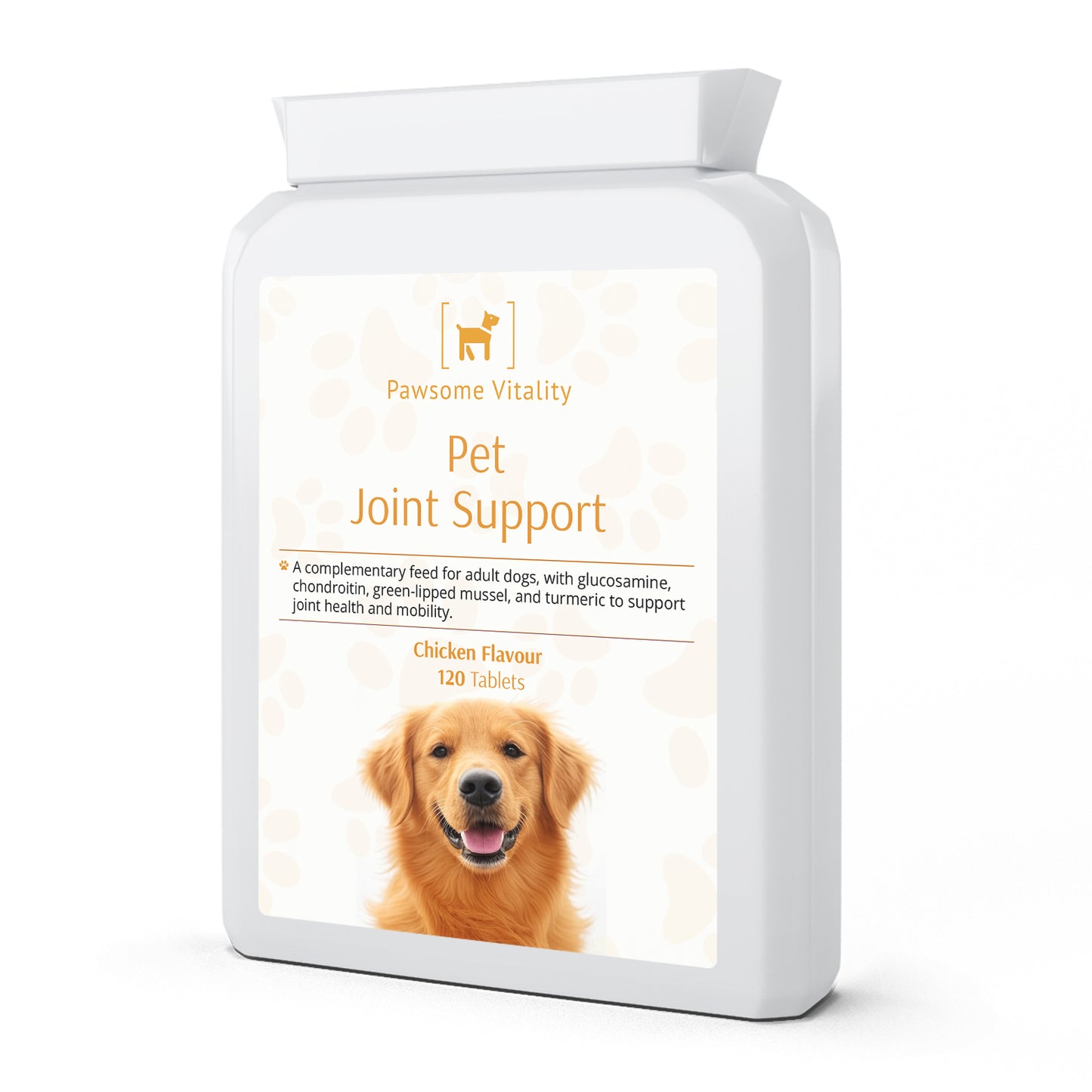 Pawsome Vitality Joint Support for Dogs – Chicken Flavour 120 Tablets