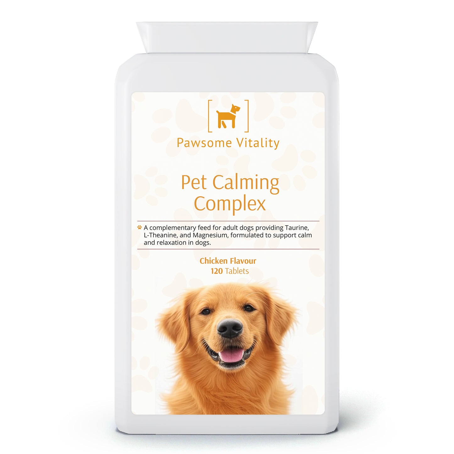 Pawsome Vitality Calm Support for Dogs – Chicken Flavour 120 Tablets – Chicken Flavour 120 Tablets