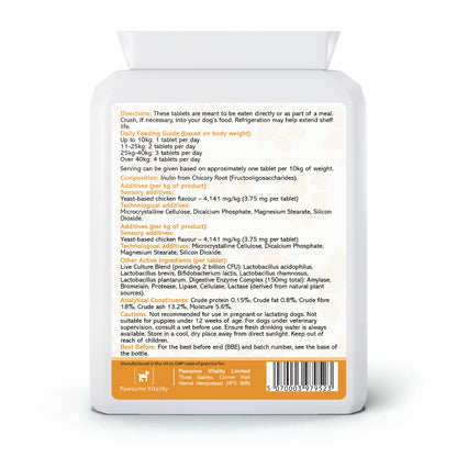 Pawsome Vitality Pet Probiotics 2 Billion CFU – Chicken Flavour 120 Tablets