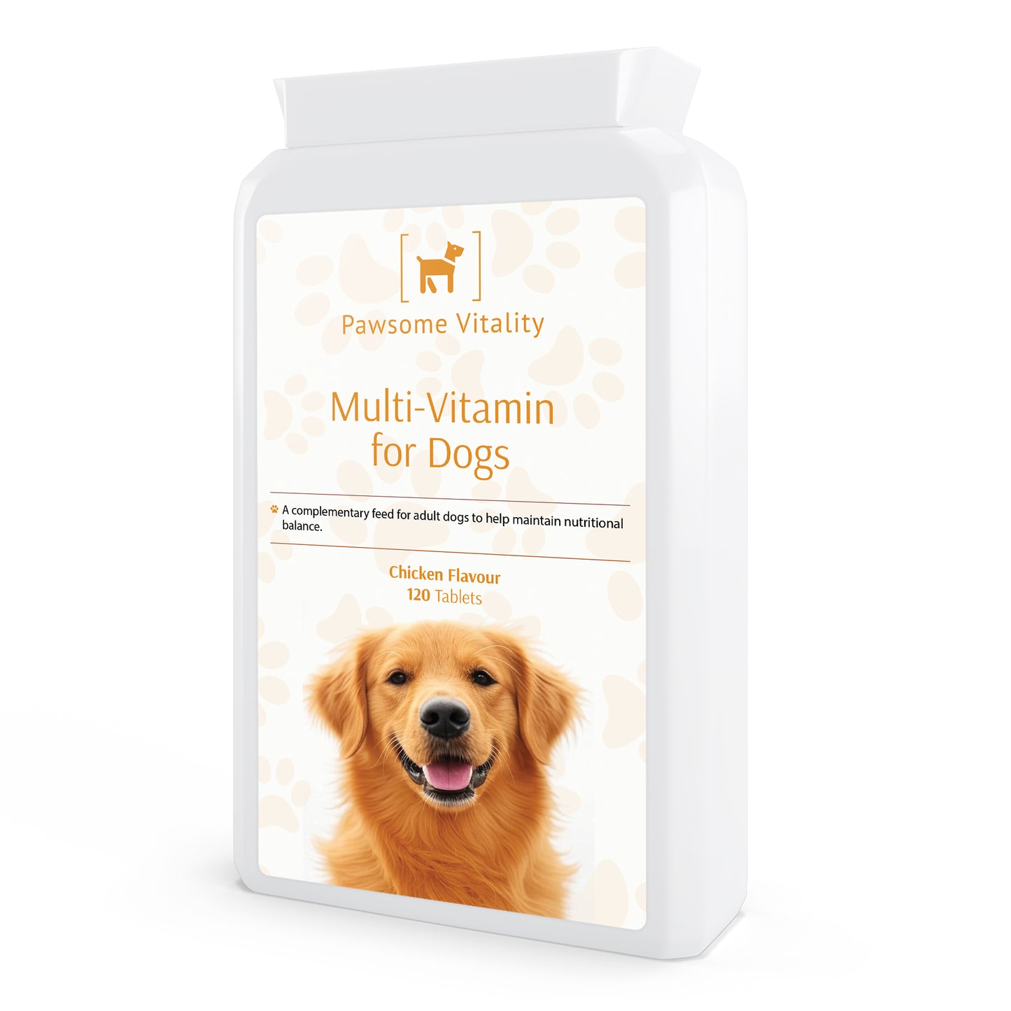 Pawsome Vitality Multi-Vitamin for Dogs – Chicken Flavour 120 Tablets