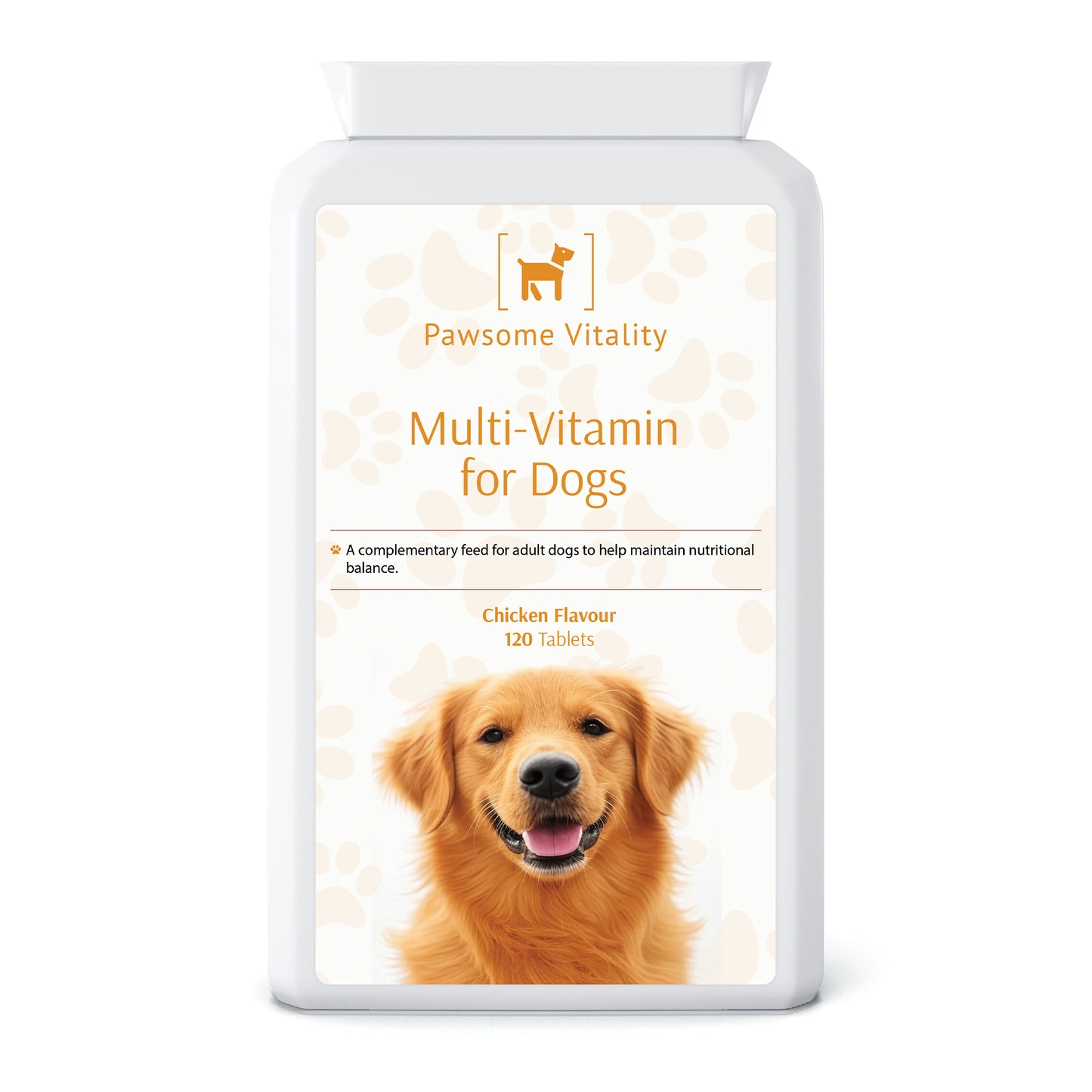 Pawsome Vitality Multi-Vitamin for Dogs – Chicken Flavour 120 Tablets