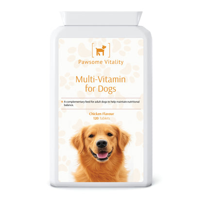 Pawsome Vitality Multi-Vitamin for Dogs – Chicken Flavour 120 Tablets